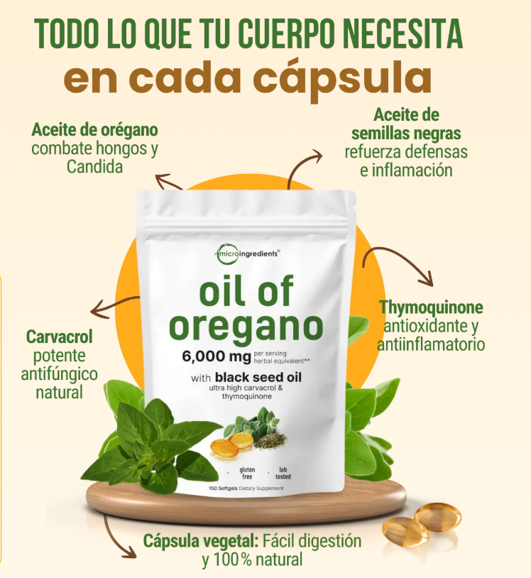 ACEITE DE ORÉGANO 90 CÁPSULAS