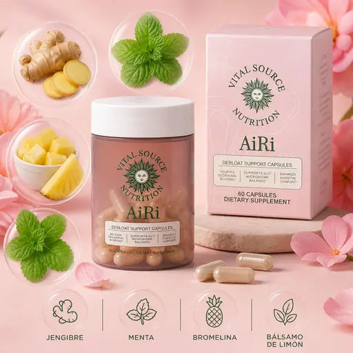 AiRi Debloat — Cápsulas Digestivas Naturales (60 caps)