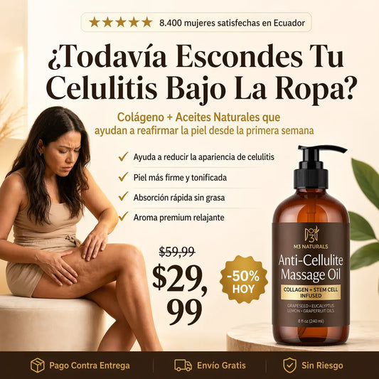 Aceite Anticelulitis Reafirmante con Colágeno y Extractos Naturales